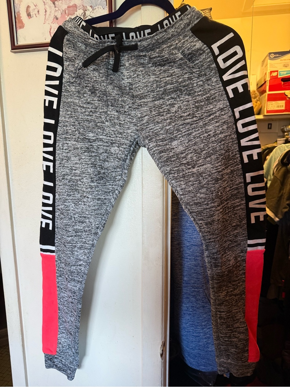 bobbie brooks Color Block Leggings Gray & Black Size Medium